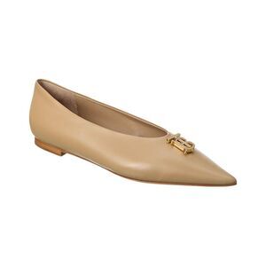 Burberry Ezra Leather Flat, Brown